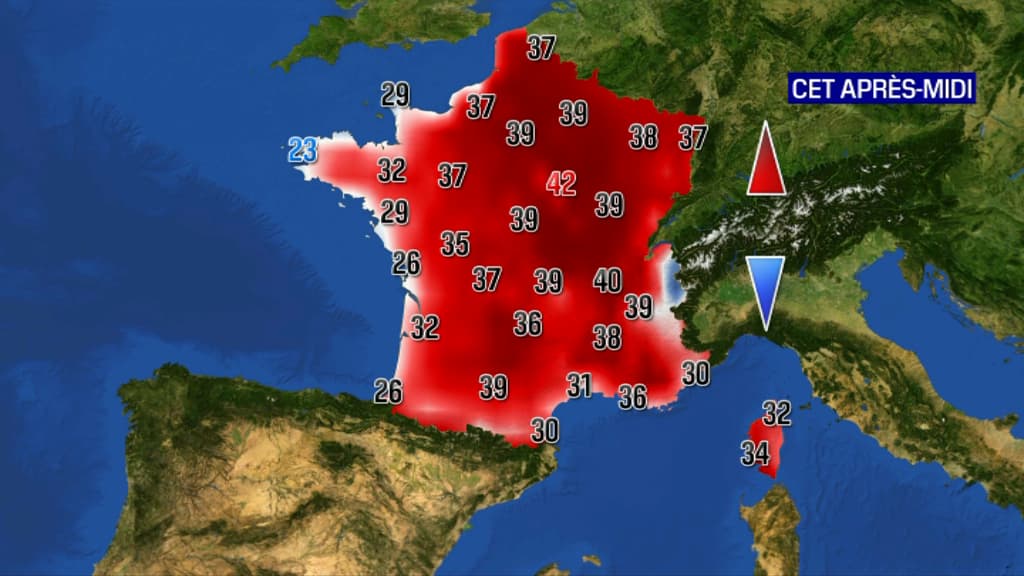 Les températures attendues ce vendredi. Les températures attendues ce vendredi.