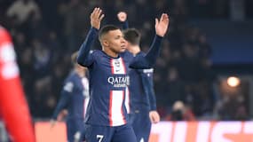 Kylian Mbappé frustré lors de PSG-Bayern en février 2023