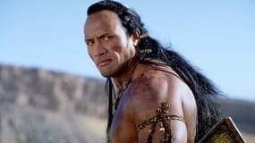 Dwayne Johnson grimé en Roi Scorpion