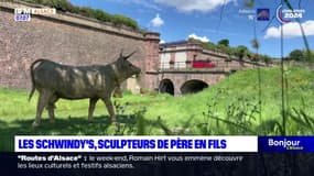 Haut-Rhin: les Schwindy's, sculpteurs de père en fils à Neuf-Brisach