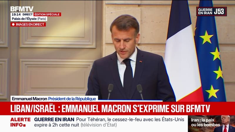 Liban: "L'obtention d'un cessez-le-feu temporaire est un soulagement", déclare Emmanuel Macron