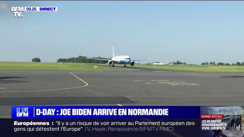 Joe Biden arrive en Normandie pour participer aux cérémonies de commémorations des 80 ans du Débarquement
