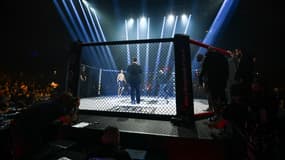 Une cage de MMA.