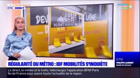Régularité du métro: IDF Mobilités s'inquiète