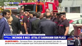 Incendie à Nice: Gabriel Attal et Gérald Darmanin viennent d'arriver sur place 