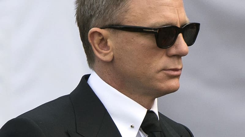 Daniel Craig sur le tournage du 24e James Bond, "007 Spectre", à Rome, en février 2015.