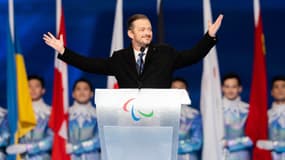 Andrew Parsons, président du Comité international paralympique, à Pékin le 13 mars 2022