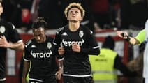 Eliesse Ben Seghir avec l'AS Monaco, à Auxerre le 28 décembre 2022