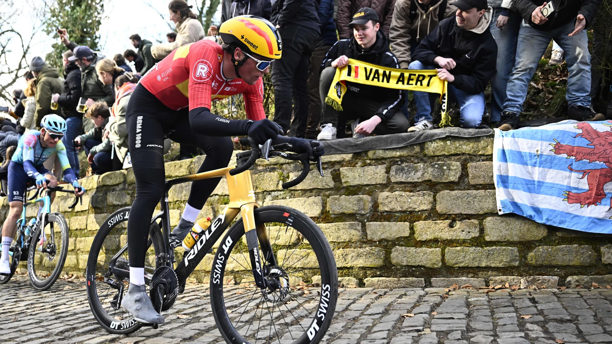 Søren Wærenskjold sur l'Omloop Het Nieuwsblad 2025