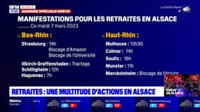 Grève contre la réforme des retraites: une multitude d'actions en Alsace ce mardi