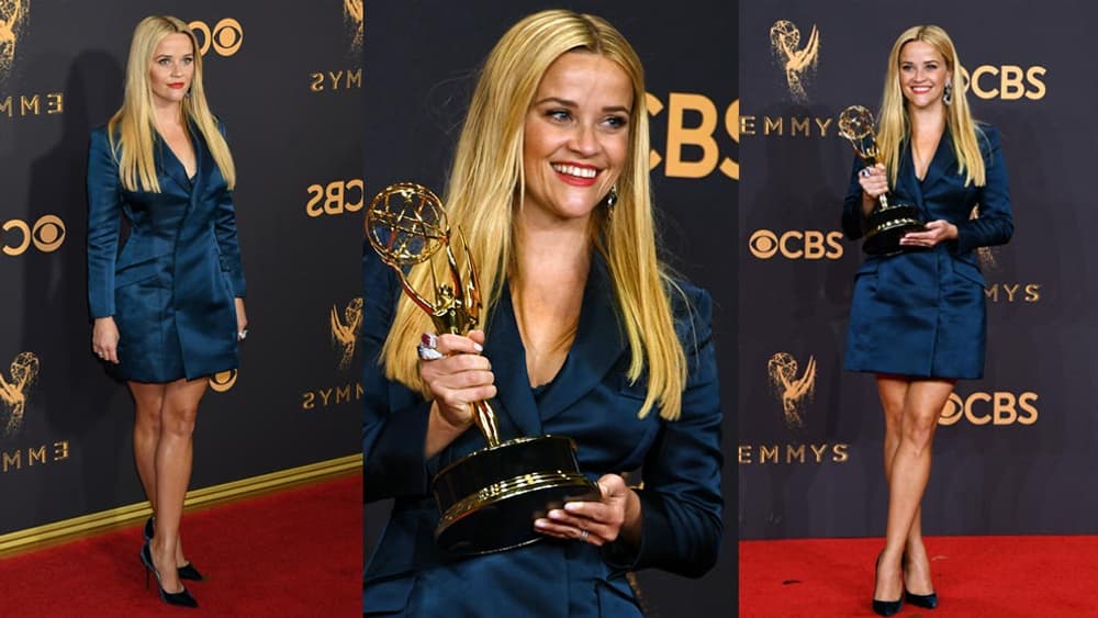 L'actrice Reese Witherspoon aux Emmy Awards, le 18 septembre 2017. L'actrice Reese Witherspoon aux Emmy Awards, le 18 septembre 2017.