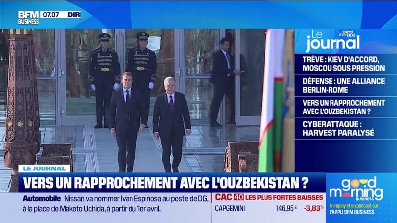 Pourquoi Emmanuel Macron veut se rapprocher du président ouzbek en visite d'État à Paris pour deux jours