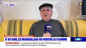 "Je marche beaucoup en jouant aux boules": Albert, 101 ans, Marseillais et porteur de la flamme olympique