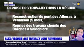 Tempête Alex: des travaux de la vallée de la Vésubie reprennent