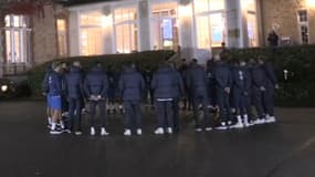 L'hommage des joueurs de l'équipe de France aux victimes du 13 novembre 2015, le 13 novembre 2023 à Clairefontaine