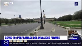 Paris: les images de l'Esplanade des Invalides désertée