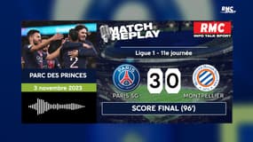 PSG 3-0 Montpellier : Paris s'impose et devient provisoirement leader, le goal replay avec les commentaires RMC