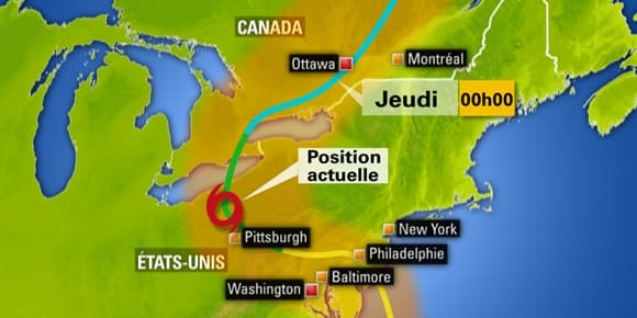 Le cyclone Sandy se dirige vers le Nord. Le cyclone Sandy se dirige vers le Nord.
