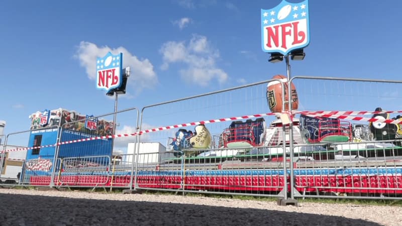 L'attraction "NFL" où a eu lieu un accident mortelle sur la fête forraine de Blois.