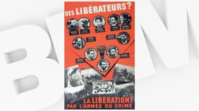 Reproduction d'une affiche qui fut placardée dans les principales villes de France sous l'Occupation par les services de la propagande allemande, connue comme "l'Affiche rouge".