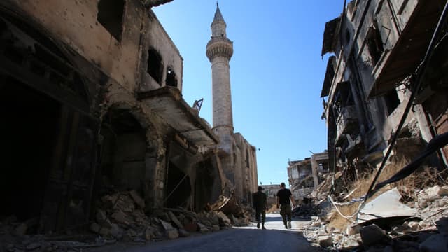 Le souk d'Alep a été complètement détruit par les bombardements. 