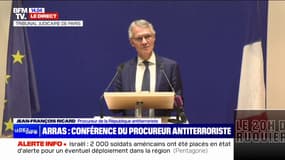 Arras: "Plus de 100 témoins ont été entendus et 13 personnes placées en garde à vue" affirme Jean-François Ricard, procureur de la République antiterroriste