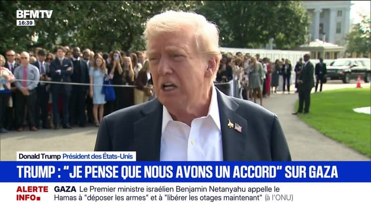 Gaza: "Je pense que nous avons peut-être un accord", affirme Donald Trump