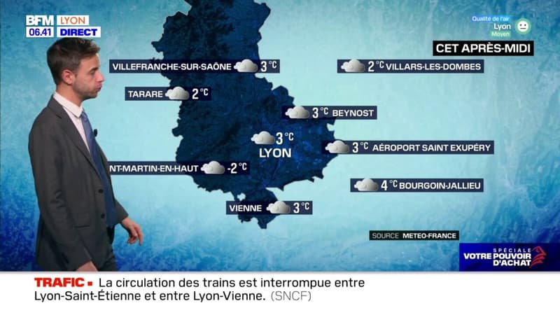 Météo Rhône: un risque de chutes de neige et des nuages pour la journée de lundi