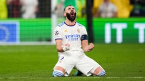 Karim Benzema lors du match Real-PSG, à Madrid le 9 mars 2022