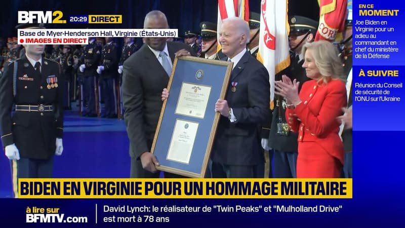 Virginie: Joe et Jill Biden décorés par le secrétaire américain à la Défense