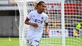 Alexis Beka Beka avec l'OGC Nice, à Girone le 22 juillet 2023