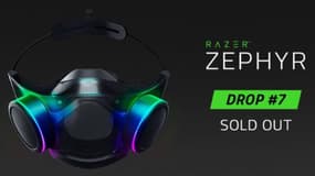 Le masque Zephyr de Razer.