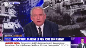 Procès de Marine Le Pen et du RN: "Je n'aime pas l'injustice, même quand elle est faite à mes adversaires", affirme François Bayrou (MoDem)