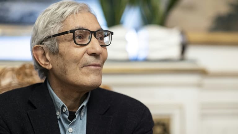 L'écrivain franco-algérien Boualem Sansal après avoir reçu la médaille de la ville de Strasbourg, dans l'est de la France, le 26 janvier 2026