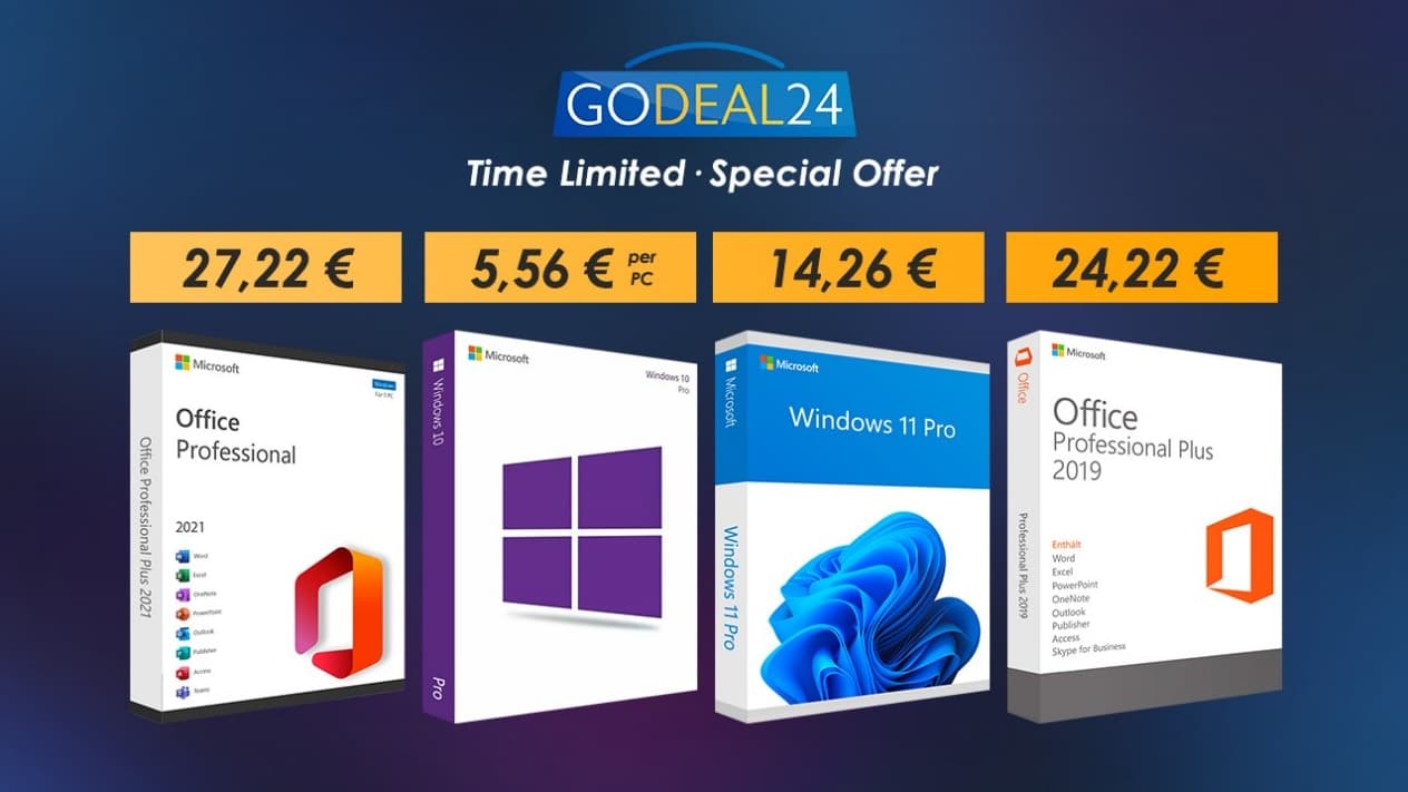 Windows et Microsoft Office sont au meilleur prix chez Godeal24 (dès 5,56€)