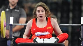 La para-haltérophile Loida Zabala lors des Jeux paralympiques de Paris en septembre 2024