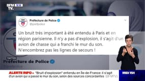 Le "bruit d'explosion" entendu en Ile-de-France a été causé par un avion de chasse qui a franchi le mur du son
