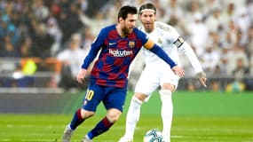 Lionel Messi et Sergio Ramos, à Madrid le 1er mars 2020