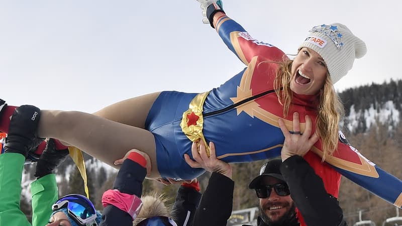 Julia Mancuso en Wonder-Woman en janvier dernier