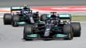 Valtteri Bottas et Lewis Hamilton sur le Grand Prix d'Espagne