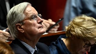Le Premier ministre Michel Barnier assiste à une séance de questions au gouvernement à l'Assemblée nationale à Paris, le 3 décembre 2024. 