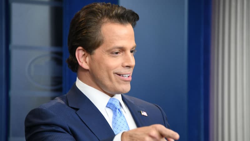 Anthony Scaramucci, nouveau chef de la communication de Donald Trump, durant une conférence de presse à la Maison-Blanche, le 21 juillet 2017.