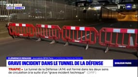 Paris: le tunnel de la Défense fermé dans les deux sens de circulation en raison d'un incident technique