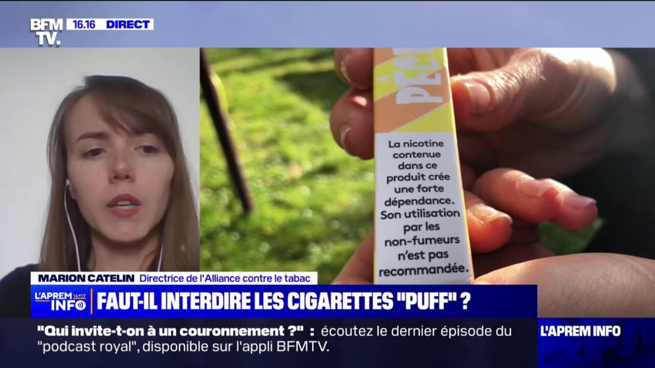 Cigarettes lectroniques "puff": "Un marketing compltement dulcor (...)  qui vise clairement le jeune consommateur" pour Marion Catelin (Alliance  contre le tabac)