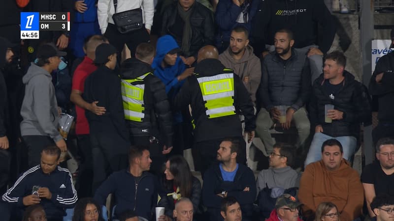 Montpellier-OM: tensions dans les tribunes de la Mosson, des supporters marseillais évacués par la sécurité