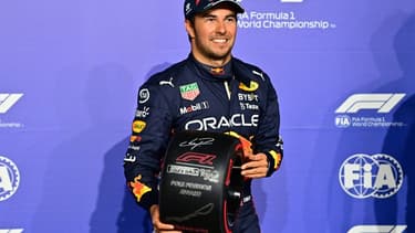 Le pilote mexicain Sergio Pérez remporte la première pole position, à la veille du Grand Prix d'Arabie saoudite de F1, le 26 mars 2022 à Jeddah