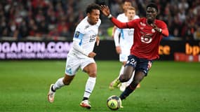 Boubacar Kamara lors de Lille-OM en octobre 2021