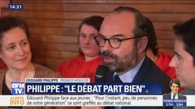 Édouard Philippe dans l'Essonne: "Le grand débat part bien, il y a énormément de réunions"