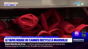 Depuis trois ans, le tapis rouge du festival de Cannes est recyclé à Marseille