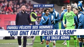 Nice 2-3 Monaco : Farioli félicite ses joueurs qui ont "fait peur à Monaco" et tacle le gardien de l'ASM